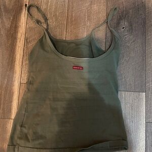 Hard tail Olive Green Low Back Tank